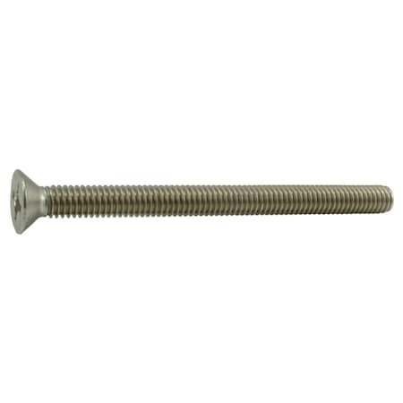 Midwest Fastener 5/16"-18 x 4 in Phillips Flat Machine Screw, Plain 18-8 Stainless Steel, 5 PK 37801